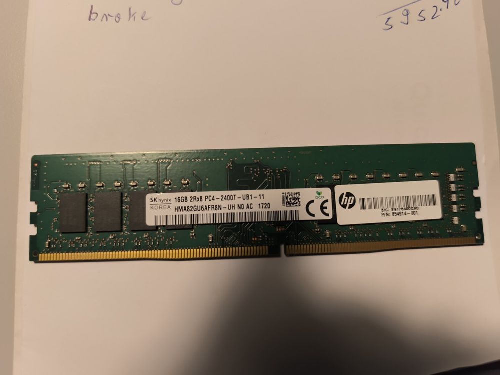 RAM - SK Hynix 16GB DDR4 2400MHz - guter Zustand! (Gebraucht) in ...