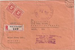 R-Brief mit US Zensur 1939