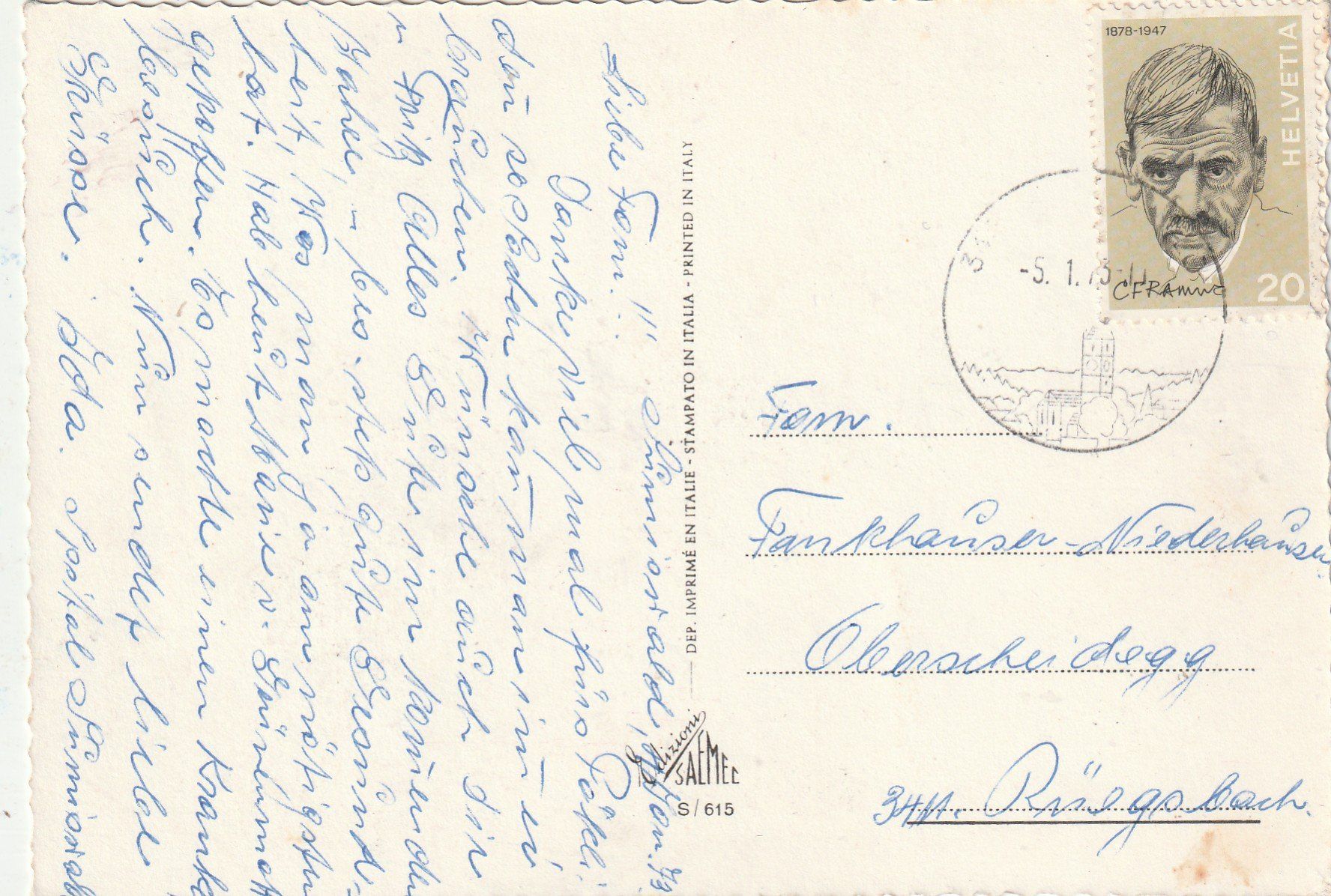 Cartoline postali: Blumenkarte – Usato da Lumbrein venduto da made02 1