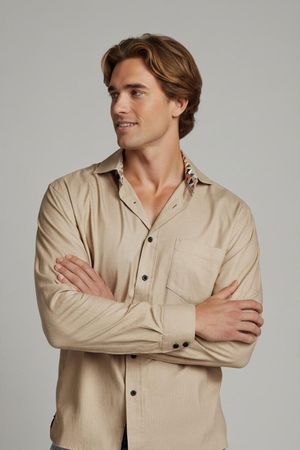 Tommy Hilfiger Beiges Button-Down Hemd - Größe G