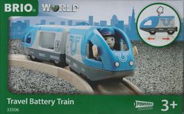 BRIO 33506 TRAVEL BATTERY TRAIN WOODEN RAILWAY TRACK new