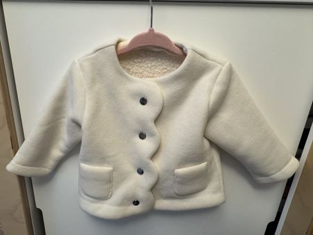 Jacadi Fleece Babyjacke, Crème, Gr. 74cm/12 Mnt, Top Zustand