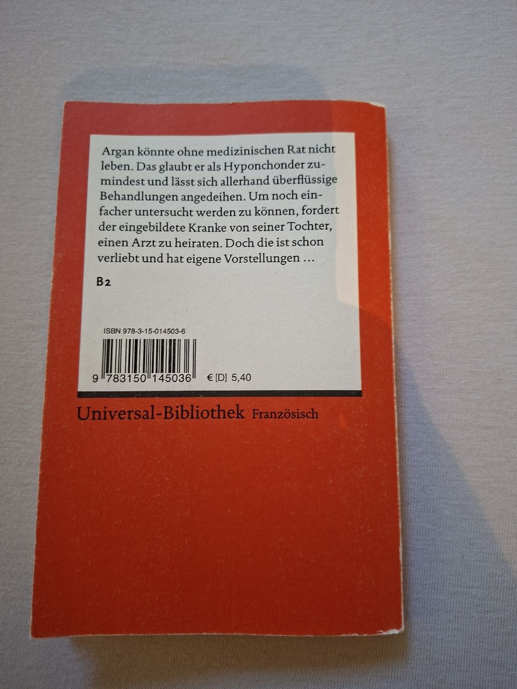 Libri: Molière: Le malade imaginaire - Reclam – Usato da Nürensdorf venduto da bla_h6jn 1