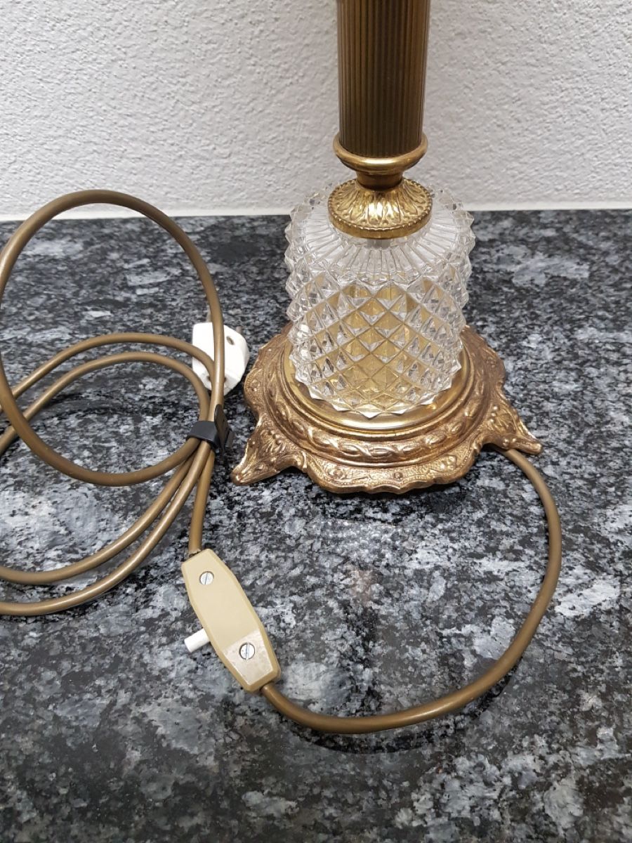 Lampen: Vintage Messing,Glas Tischlampe – Gebraucht aus Mauensee von Braut-kleid 2