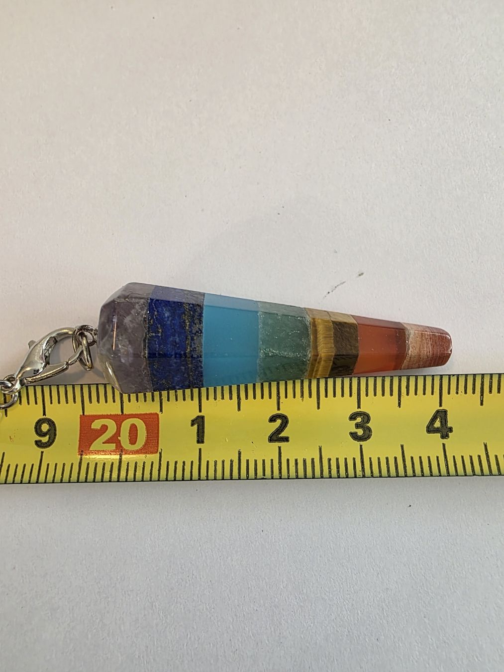 Minerali & Pietre curative: Chakra Stein Pendel 4cm.x1,5cm. – Nuovo e nell'imballaggio originale da Menziken venduto da Mirager 4