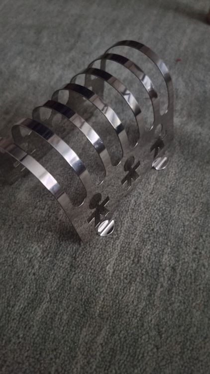 Toaster Warming Rack Aus Edelstahl - Faltbarer Toast Halter Für 2 Scheiben Toaster
