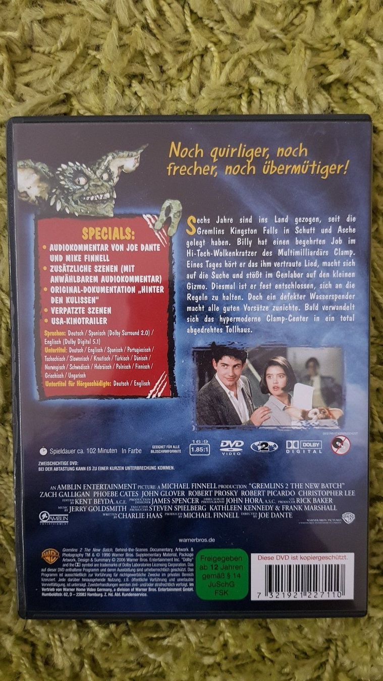 Alle DVDs: Gremlins 2 - Die Rückkehr der kleinen Monster – Gebraucht aus Dornach von Letizia1987 1