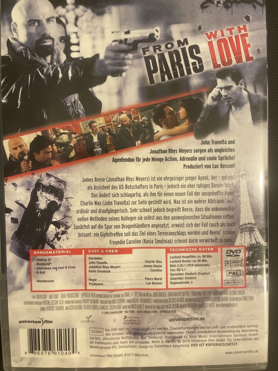 Alle DVDs: From Paris with Love, John Travolta – Gebraucht aus Winterthur von machmaschine 1