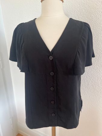 Colora Damen Bluse, 100% Tencel, Gr. L, Schwarz, NEU