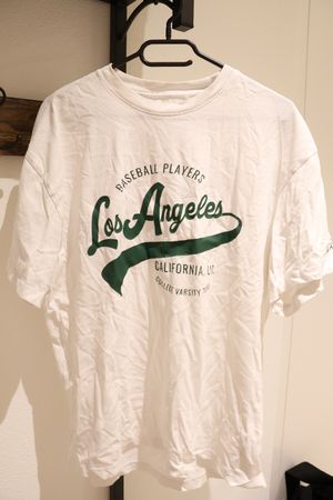 T-Shirt Bershka Los Angeles California weiss Grösse M