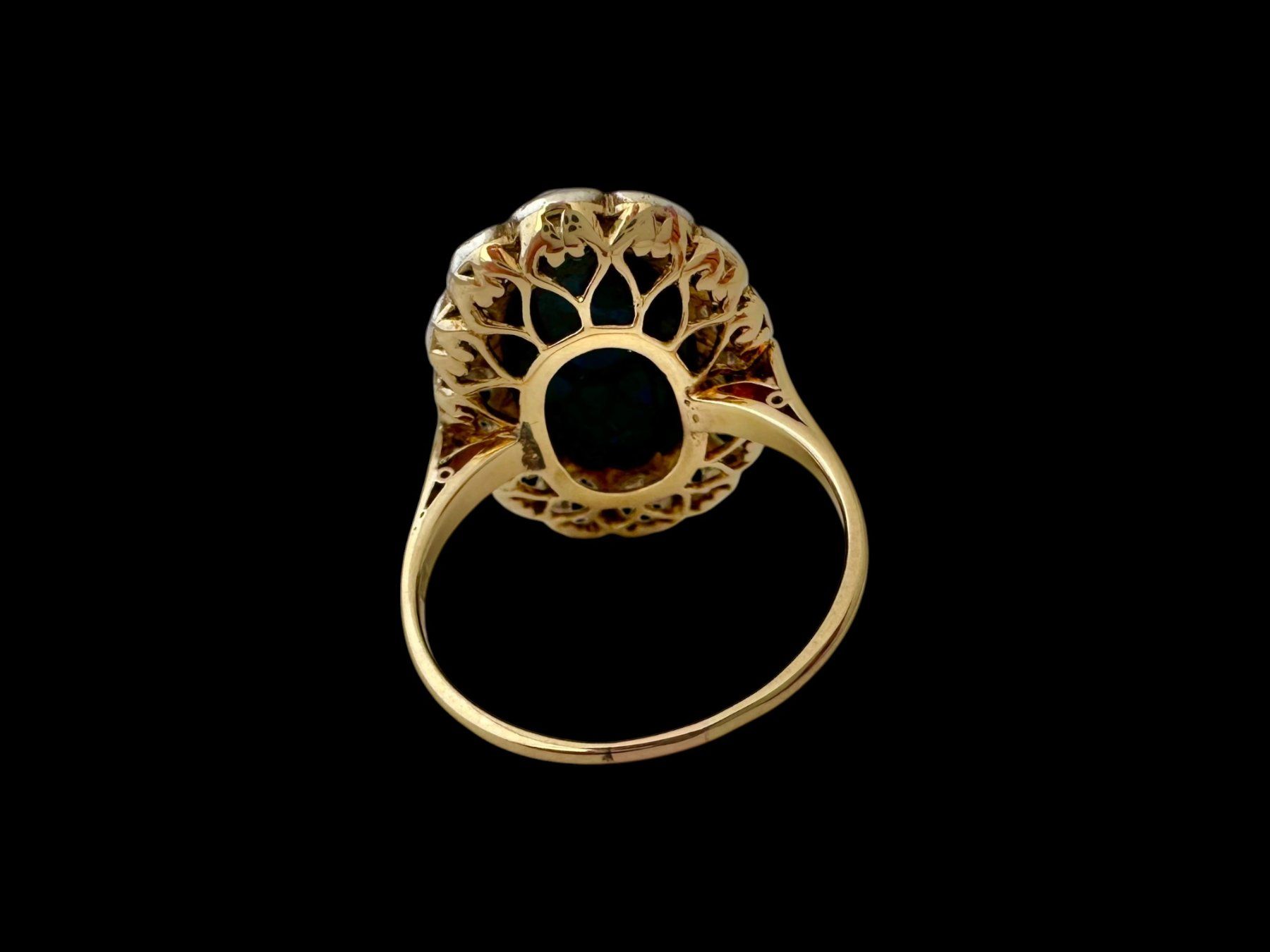 Anelli: Antiker Saphir - Diamant - Ring um 1900, ca. 6,70 ct – Usato da Zuzwil SG venduto da artimmo 6