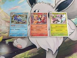 Cartes Pokemon Holo Palmaval, Flamigator et Miascarade FR