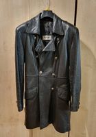 Toskana Ledermantel Damen Grösse M Schwarz Vintage