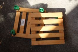 Pflanzkübeluntersetzer FSC Holz auf Rollen 2 Stück