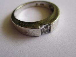 Bague argent 925 et pierre zircon