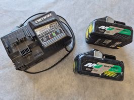 HiKOKI Ladegerät und Multivolt Akkus 18V- 36V guter Zustand