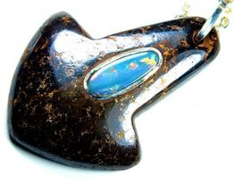 Opal Halskette mit Opal-Intarsien 32Cts.
