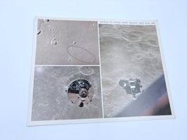 NASA Apollo 10 Mondorbit Lithografie 1969 LM & Kommandomodul