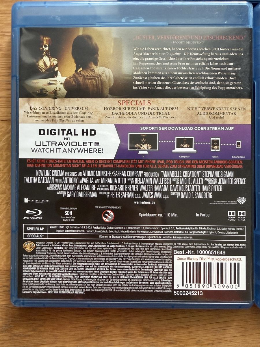 Alle DVDs: Annabelle 1-3 Blu-ray Set komplett Horror Conjuring – Gebraucht aus Kölliken von nerdorado 2