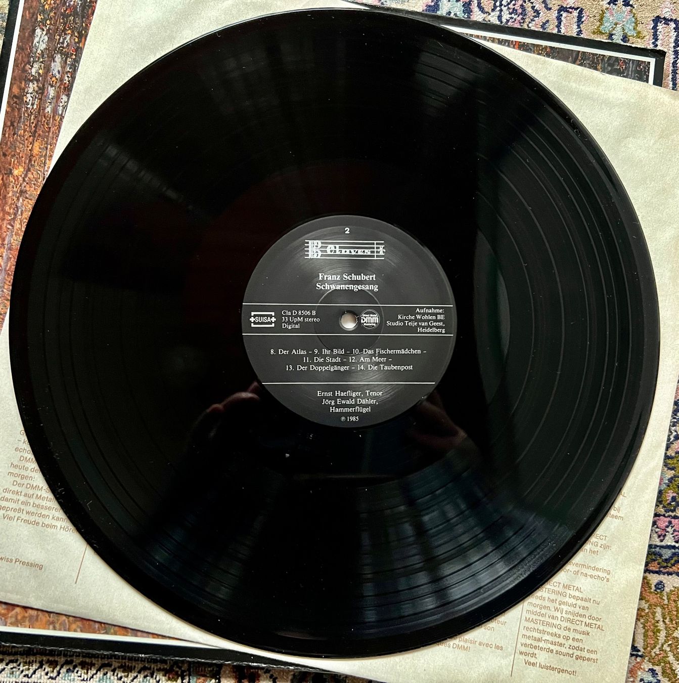Dischi in vinile: Schubert Schwanengesang Haefliger Dähler CH LP GEWASCHEN TOP – Usato da Unterseen venduto da vinylmore 1