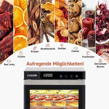 Elettrodomestici da cucina: Dörrautomat Dörrgerät 650W 6 Tabletts Timer bis 48 Std. – Nuovo e nell'imballaggio originale da Herisau venduto da Serenco 3