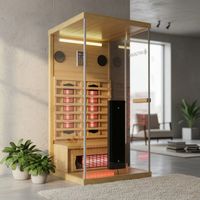 Infrarotsauna ROMA90 mit Vollspektrumstrahler - 90x90x190cm