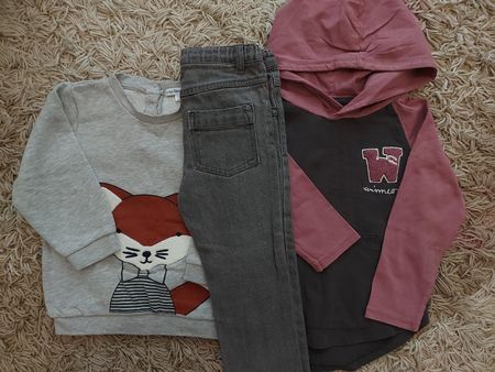 Winter Set Gr. 94, Vertbaudet, Jeans, Pullover