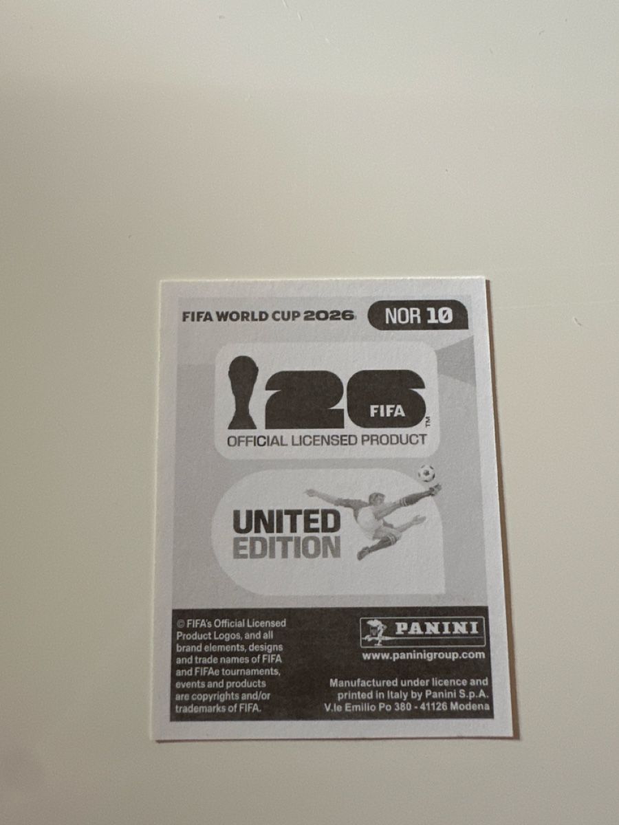 Panini Carte collezionabili: PANINI 2026 MARTIN ODEGAARD NOR 10 – Nuovo e nell'imballaggio originale da Payerne venduto da mike_lth 1