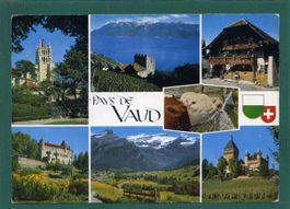 Pays de Vaud, Mehrbilderkarte, 1979, gelaufen, Grossformat