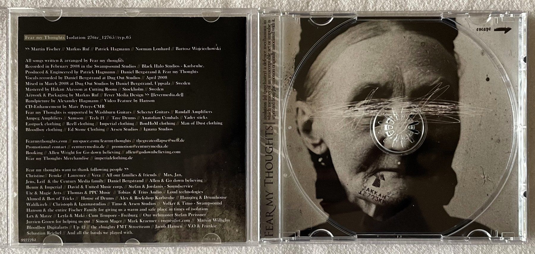 CDs: Fear My Thoughts – Isolation - 2008 - CD - First Press – Gebraucht aus Uster von Zardodel 2