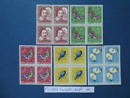 PJ 1956 postfrische ** Viererblöcke