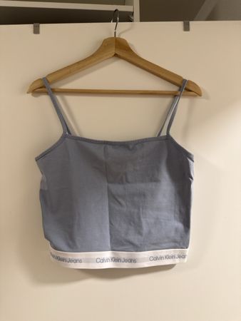 Calvin Klein Jeans Top, Graublau, Grösse L
