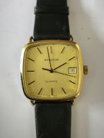 Elegante Vintage Sandoz Quartz Uhr, vergoldet, Top Zustand!