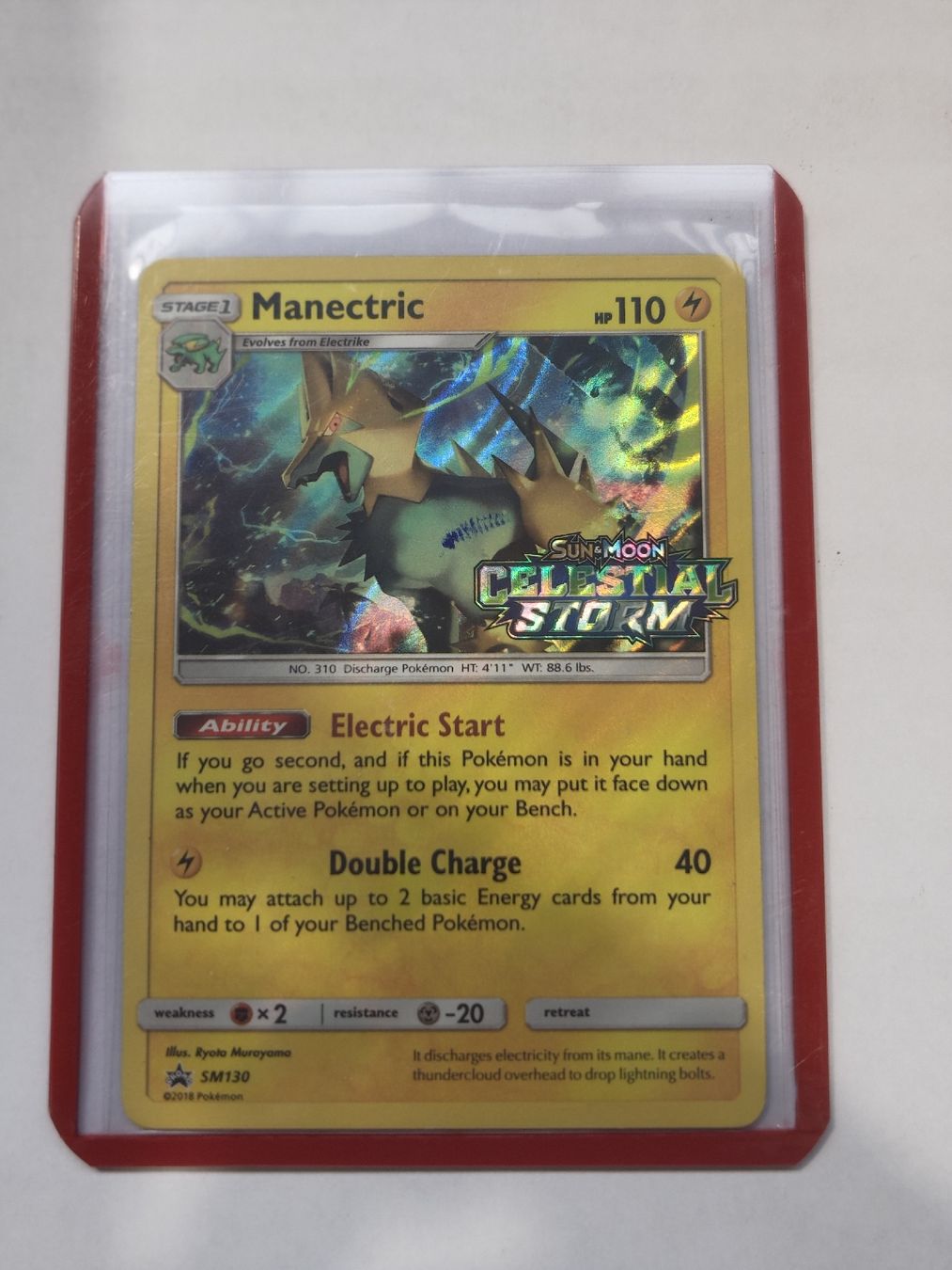 Pokémon Carte collezionabili: Manectric SM130 Celestial Storm holo – Usato da Therwil venduto da Cordachu_Trade