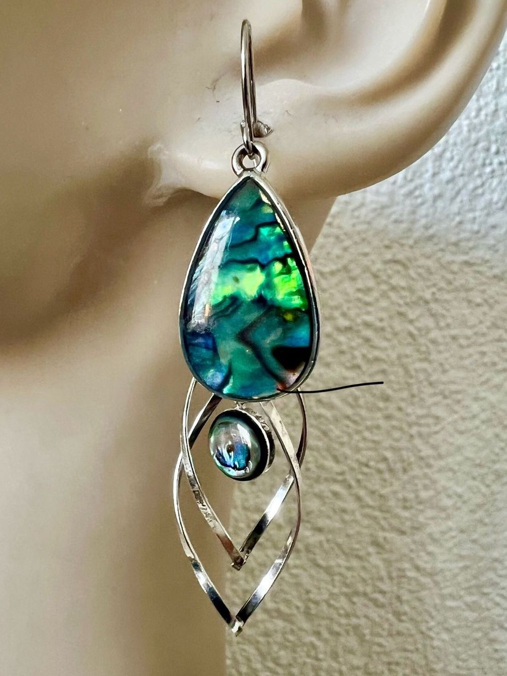 Ohrringe & -stecker: Abalone Ohrhänger Set Silber 925 schimmernd Vintage – Gebraucht aus Ruswil von artbyhand 1