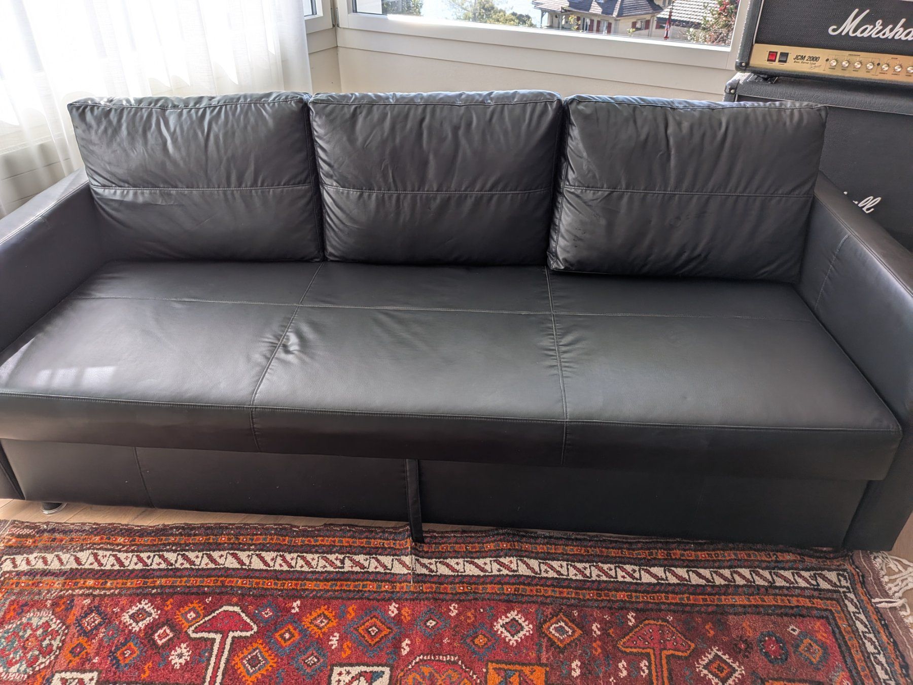 Ikea Sofas: FRIHETEN 3er-Bettsofa, Bomstad schwarz – Gebraucht aus Oberhofen Thun'see von lisaann 1