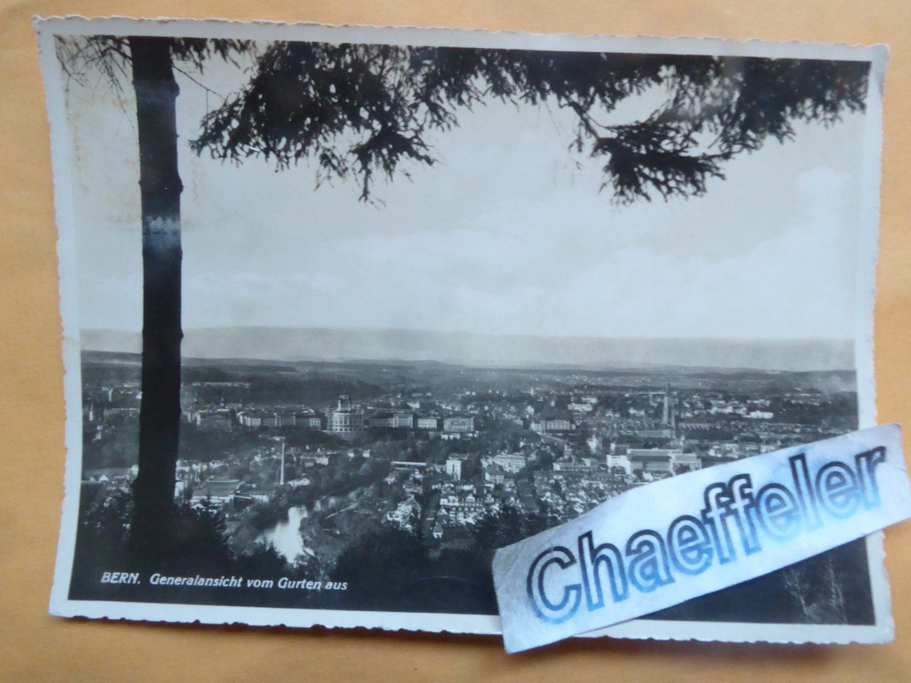 Cartoline postali: 1938 Bern. Generalansicht vom Gurten aus – Usato da Zürich venduto da Chaeffeler