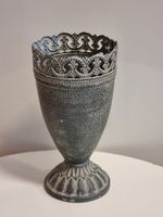 Vintage Metall Übertopf Kelchform Shabby Chic