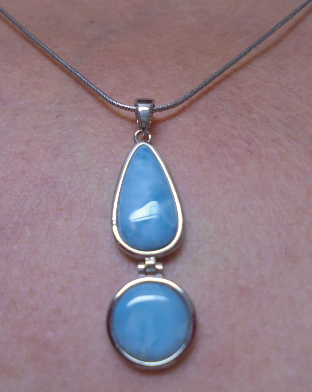 Anhänger: Echtschmuck: Silberanhänger mit Larimar – Neu (gemäss Beschreibung) aus Zuchwil von maumauchi 4