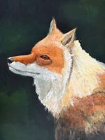Fuchs Gemälde 40x30cm