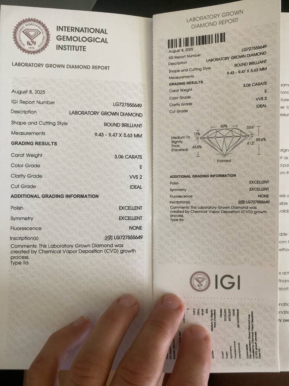 Ringe: Diamant Ring 3.06 Karat – Neu (gemäss Beschreibung) aus Gersau von vio_5cqy 7