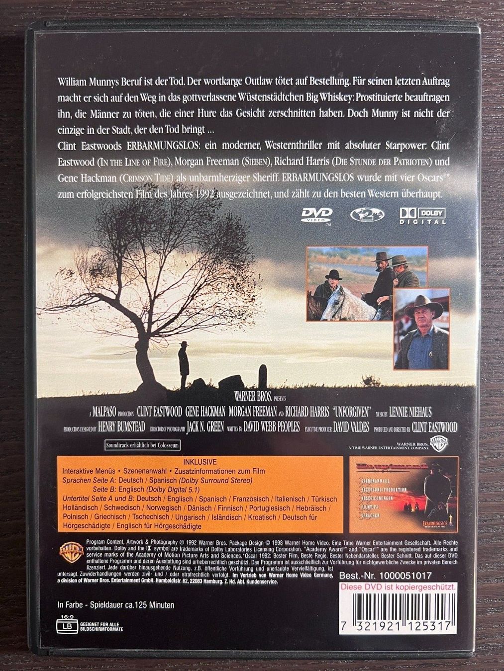 Tutti i DVDs: Erbarmungslos – Usato da Zürich venduto da FilmFreunde 1