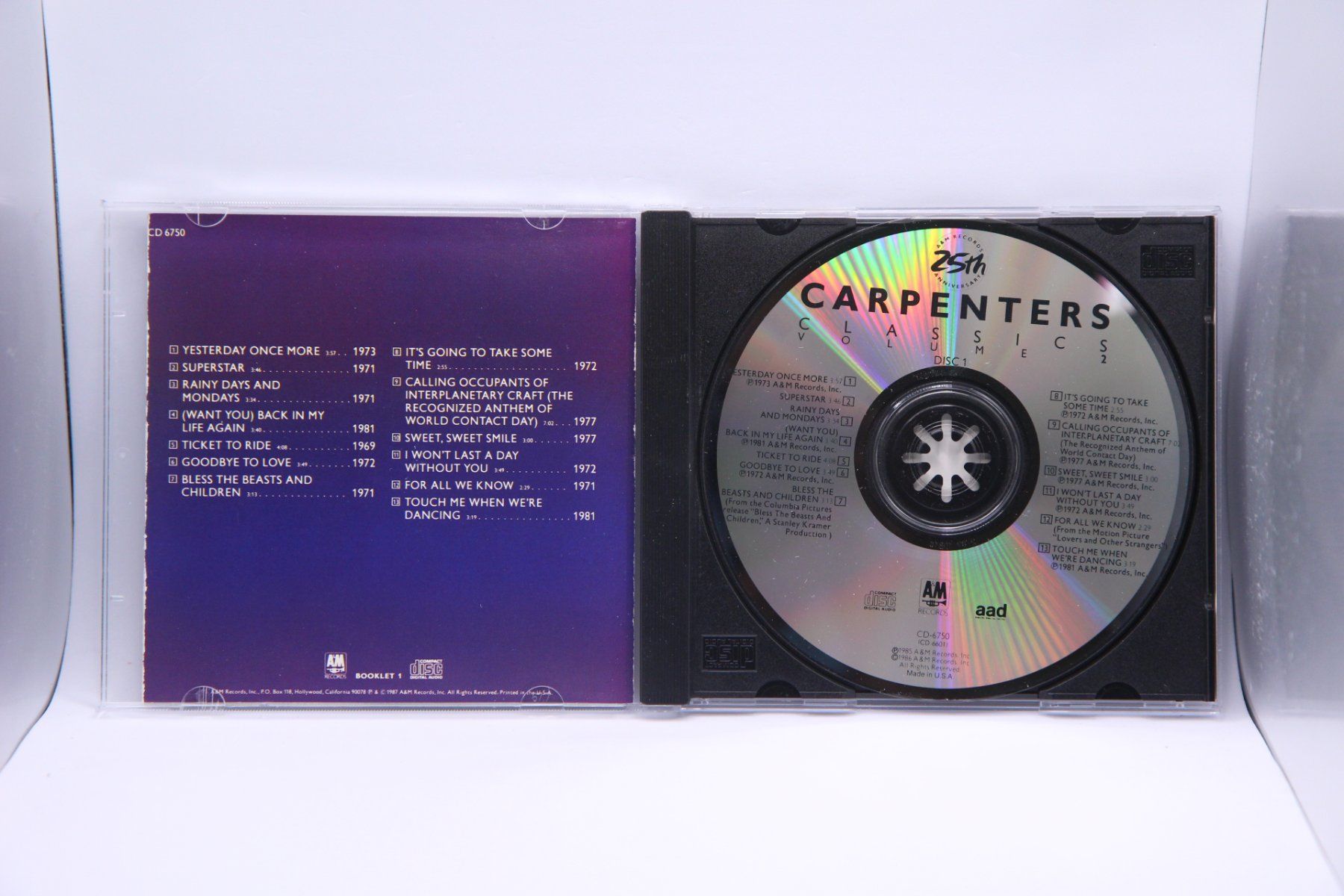CD: CD Carpenters Classics Volume 2 Disc 1 only – Usato da Ernetschwil venduto da luisvonerni 2