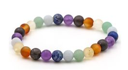 Chakra Kugeln 8mm Armband (matt)