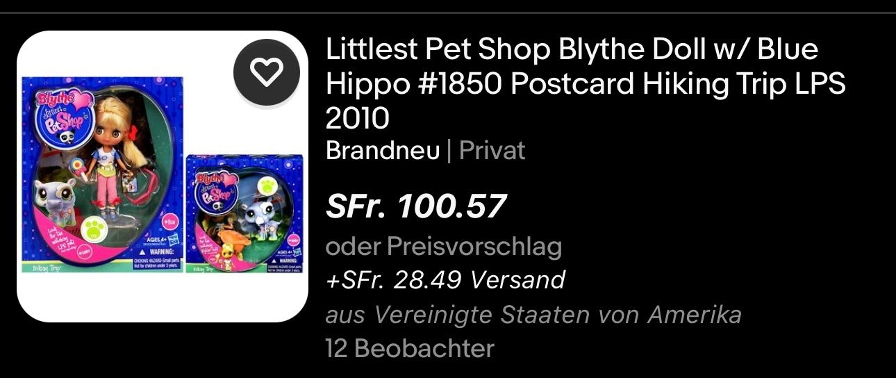Hasbro Giocattoli: Littlest Pet Shop Blythe Puppe – Nuovo (secondo la descrizione) da Neerach venduto da irasan 8