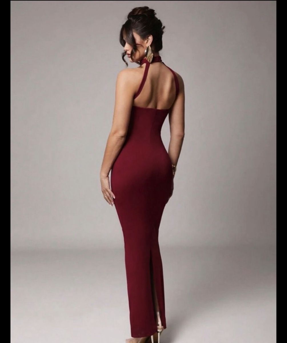 Shein Kleider: Robe longue rouge bordeaux  – Neu (gemäss Beschreibung) aus Biel/Bienne von glaewynnshop