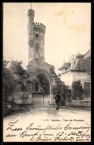 Ansichtskarten: AK Genève, Tour de Champel – Gebraucht aus Berlin von bartko-reher