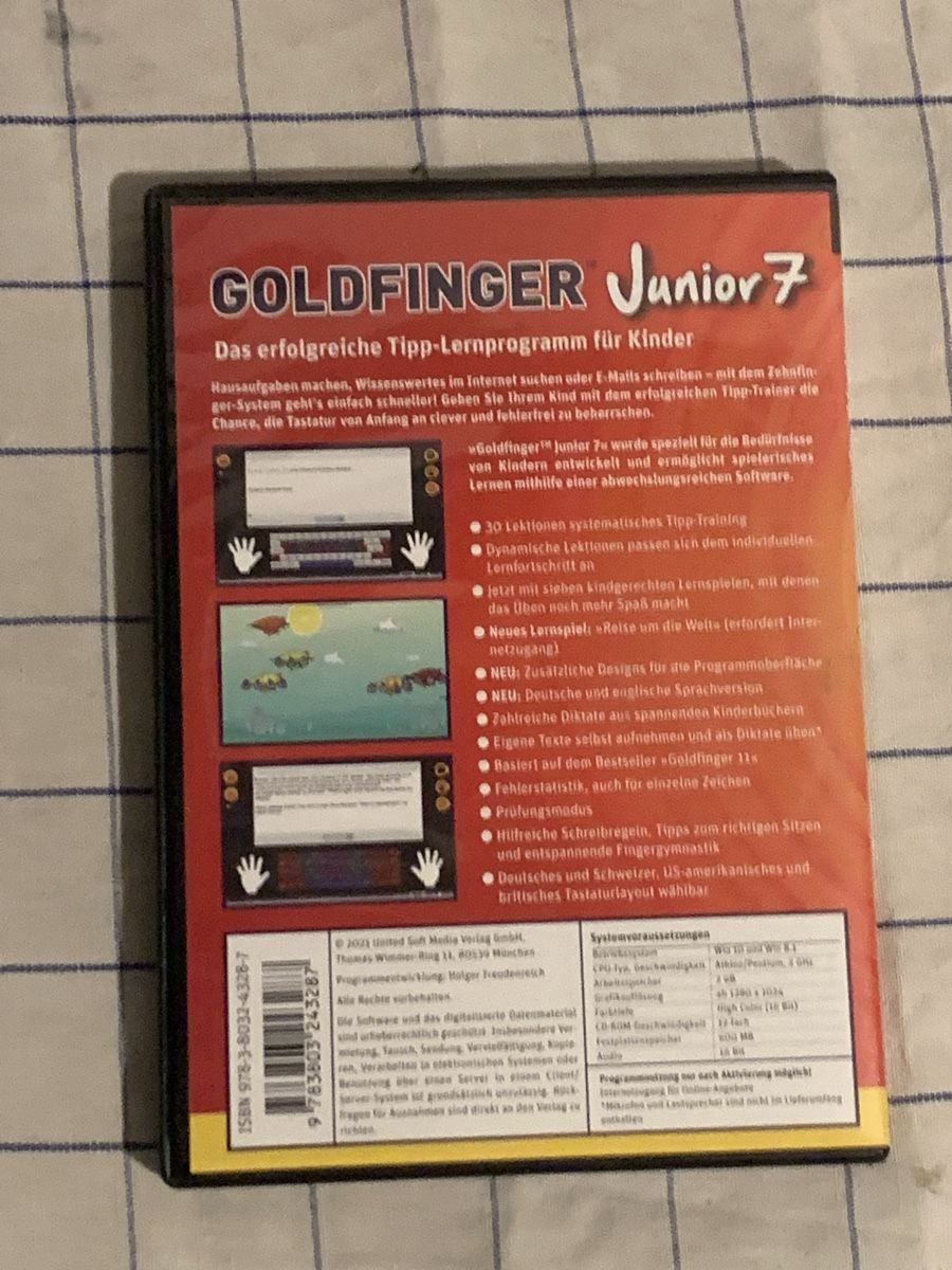 Software: GOLDFINGER Junior 7 PC CD-ROM Lehrprogramm für Kinder – Gebraucht aus Bärschwil von Ranron1970 1