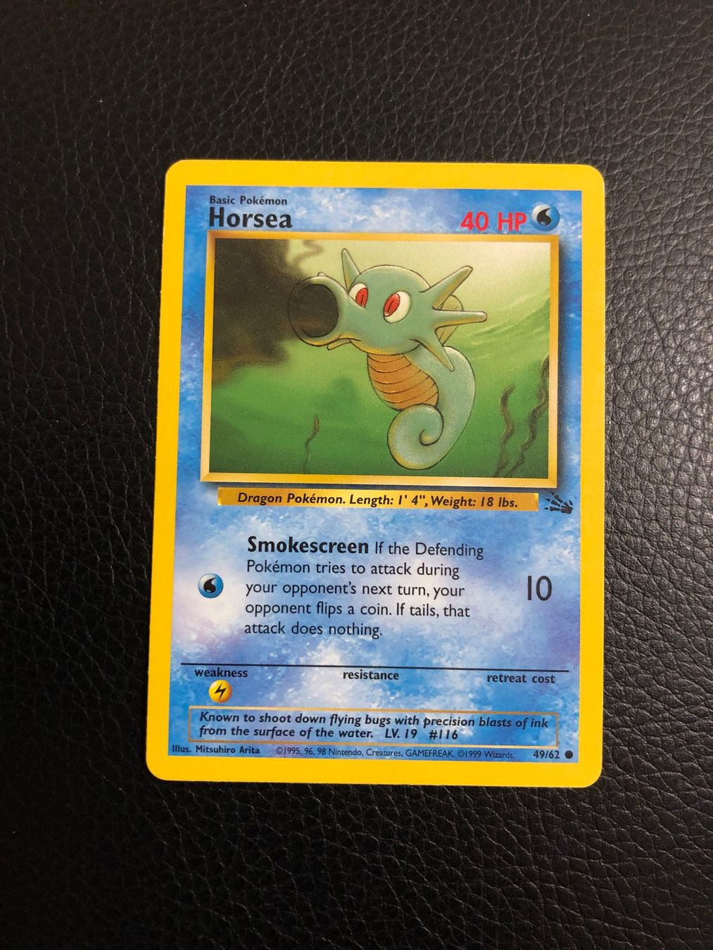 Pokémon Sammelbilder & Trading cards: Fossil Horsea 49/62 Ab 1 – Gebraucht aus Paradiso von Pkmn10