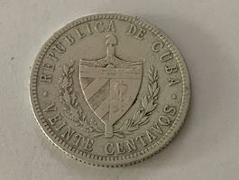 20 centavos Republica  Cuba (Kuba) 1915 Silber